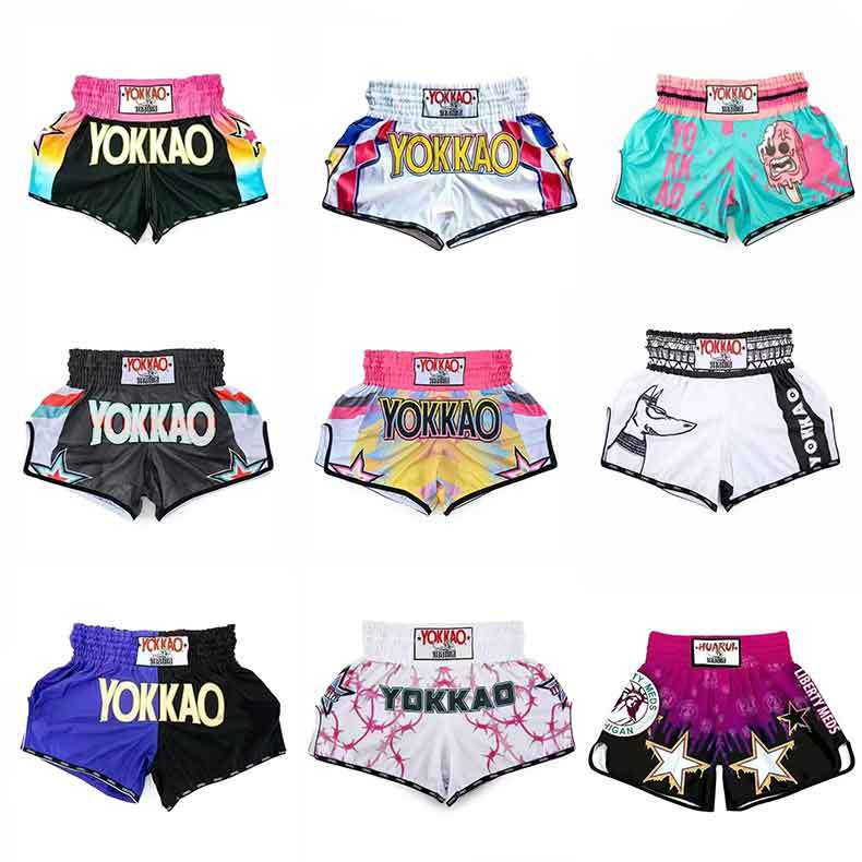 Yokkao Muay Thai Shorts, Fighting Uniforms, Unisex Beach Shorts, Kidsren's Fighting Fitness Training Quick-Drying Shorts