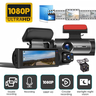 Three-Lens Dash Cam 3.16inch Front, Middle, and Rear Hd Night Vision Reversing Images Wifi Connectivity Wholesale