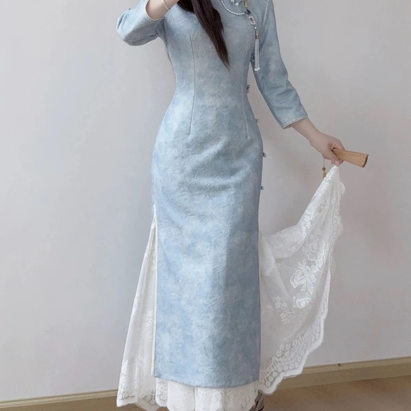 [Cheongsam petticoat] Factory direct sales imitation lace bottom…