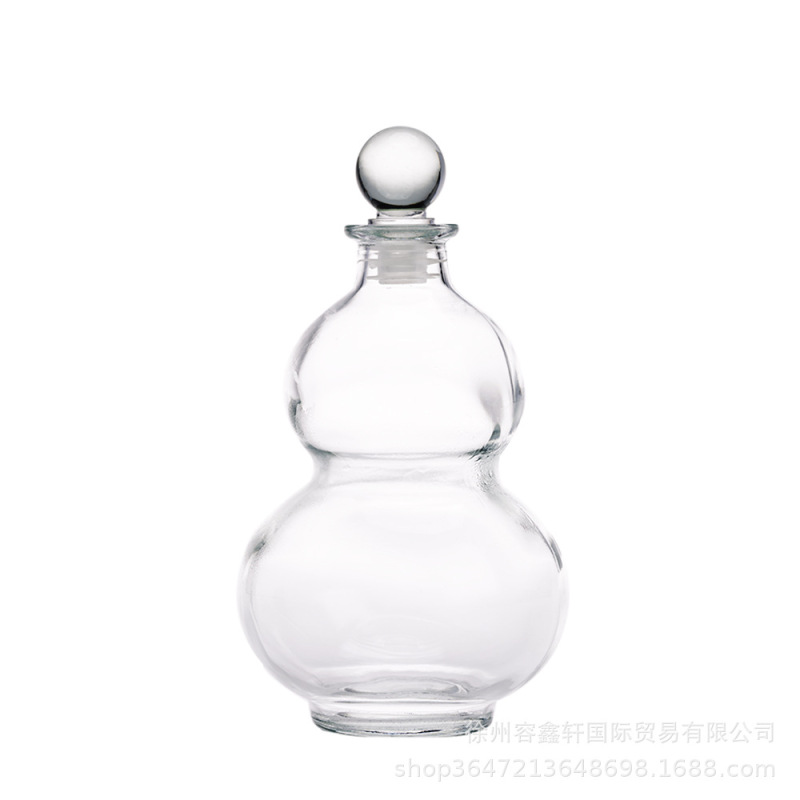 玻璃酒瓶葫芦瓶空瓶家用分装酒瓶果汁饮料密封食品级玻璃新款创意|undefined
