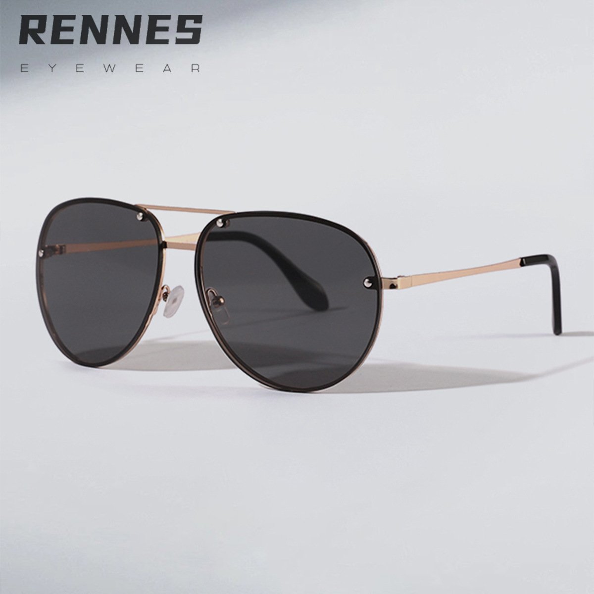 Nuevo espejo de sapo de metal de alta calidad transfronterizo Gafas de sol anti-ultravioleta para hombres y mujeres Gafas de sol callejeras de moda europea y americana