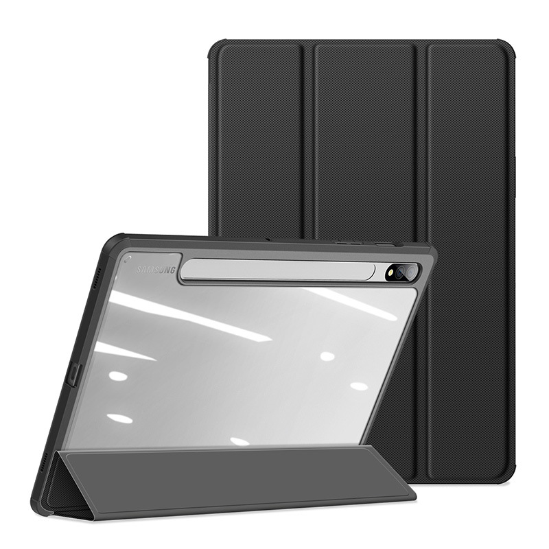 Funda protectora adecuada para tableta Samsung TabS10Plus con ranura para bolígrafo, funda protectora transparente acrílica S9 con succión magnética y anticaída