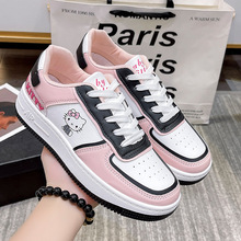 2022新款春秋日系联名粉色可爱板鞋女学生软妹凯蒂猫运动鞋