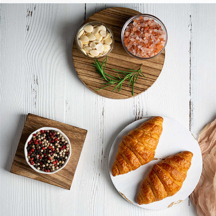 Madera maciza pequeña tabla de cortar estilo retro hermosa comida foto bandeja rectangular de madera apenada estera de té de madera accesorios de fotografía