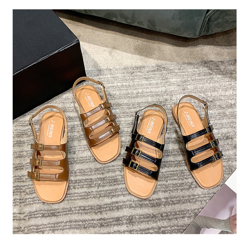 Damen Römersandalen Mit Flacher Sohle Für Den Sommer_voghion.com