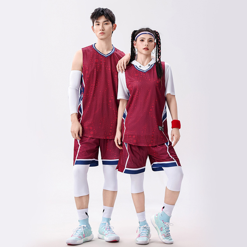 バスケットボールユニフォームスーツメンズカスタムバスケットボール服夏の学生チームゲームトレーニングチームユニフォームアメリカンジャージカスタマイズ|undefined