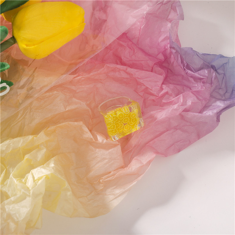 Korean Resin Transparent Fruit Square Ring display picture 5