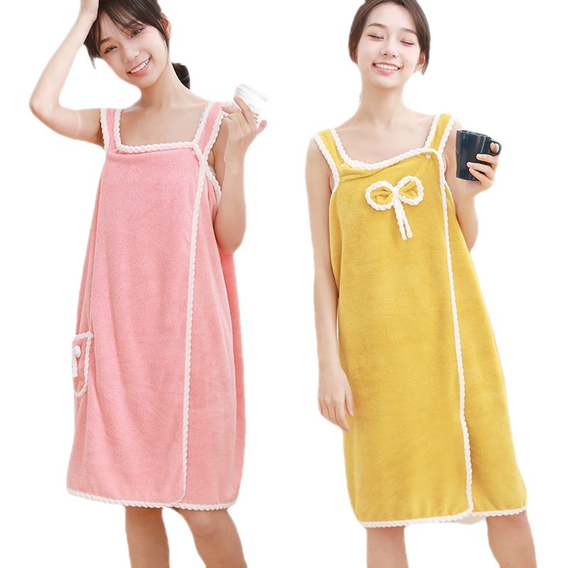 Bath towel, cute cotton soft quick dry bathrobe for elementary school students, Korean style, lifting effect