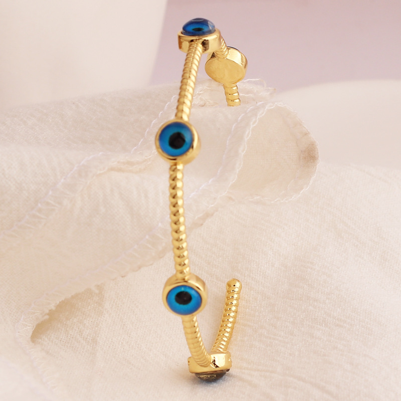 Fashion Devilu0027S Eye Copper Gold Plated Bangle