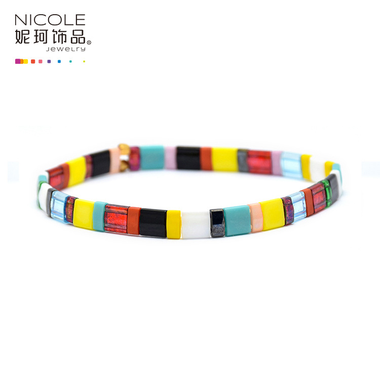 Europa y América pulsera personalizada playa verano TILA joyería con cuentas insta Internet celebridad Bohemia joyería de Nike image 4