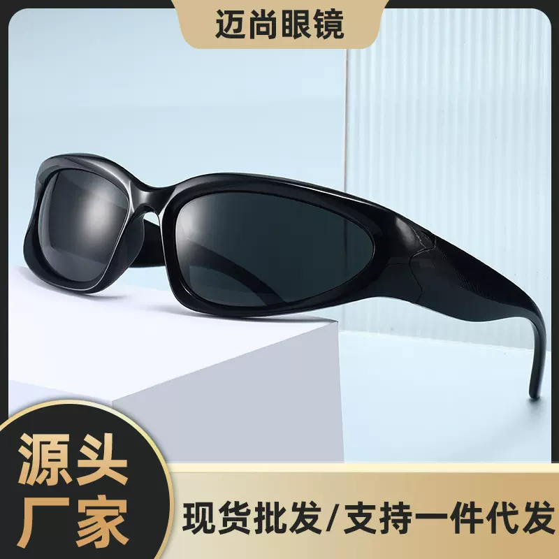 新款跨境时尚未来感潮酷墨镜户外运动时尚山地墨镜欧美酷飒太阳镜