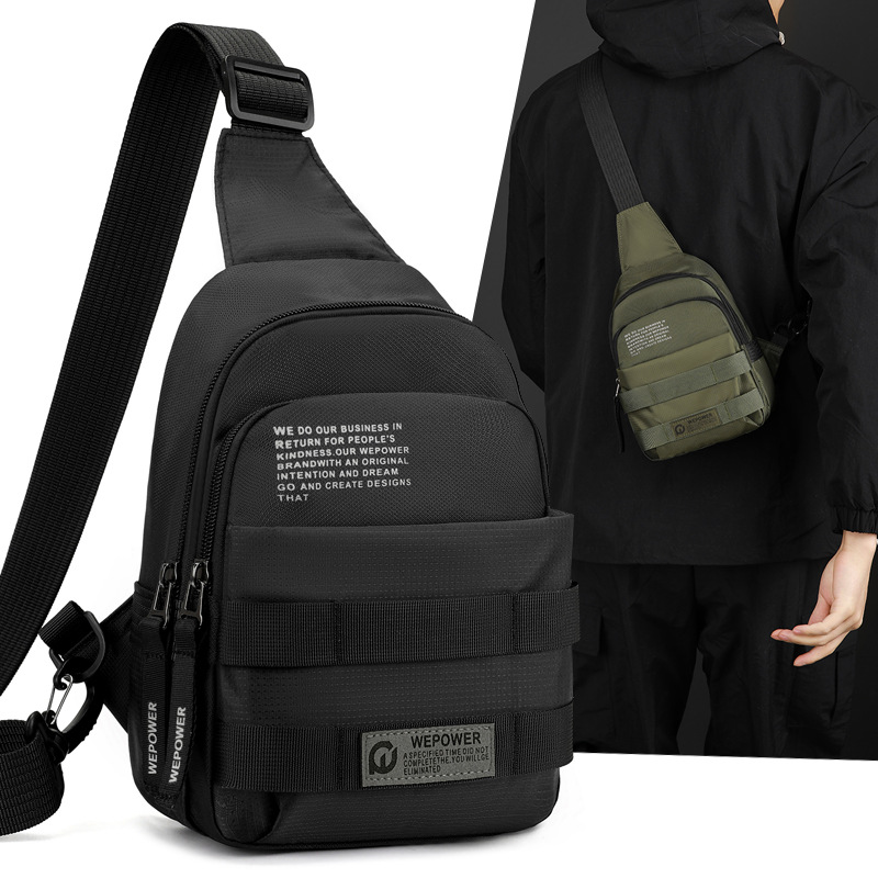 WEPOWER nuevo bolso de hombro resistente al desgaste para negocios de cercanías, bolso de pecho resistente al agua para viajes de ocio para hombres, portátil
