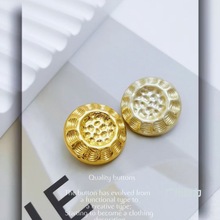 扣子扣呢大衣装饰香风外套简约金属衣服西服圆形面纽扣坑洼韩版小