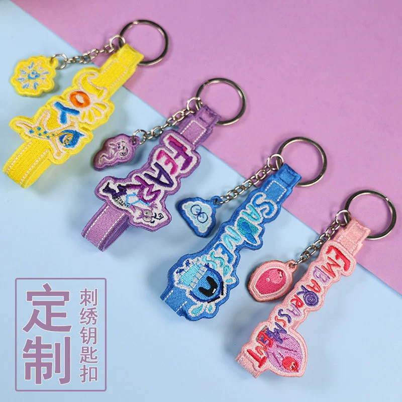 Полиэстер двухсторонняя вышивка запястье с экзотичной вышивкой брелок сумка милые изысканные подвески