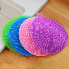 Multifunctional degreasing silicone dish brush and dish cloth, non-oily kitchen cleaning scouring pad, household fruit and vegetable washing pot cloth