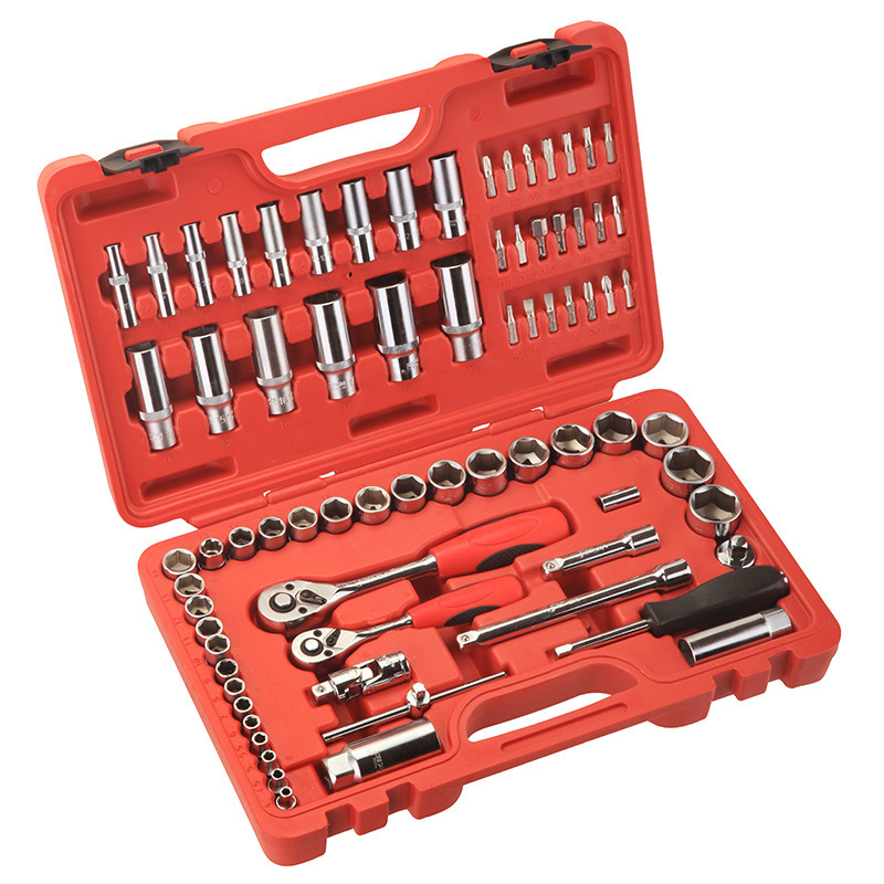 捷科套筒汽修工具棘轮扳手工具75件套1/43/8英寸SK1/4-3/8-75SP