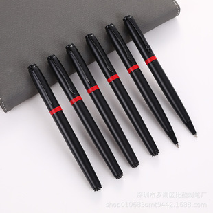 Black Frosted Metal Signature Pen High Quality Business Office Ball Pen Engraved Logo Water Pen Creative Gift Pen