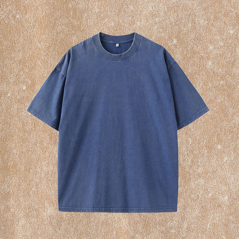 メンズ半袖メンズ Tシャツピュアコットンカジュアルヘビー 230 グラムバティックウォッシュ加工ルーズトップ卸売メンズ Tシャツ