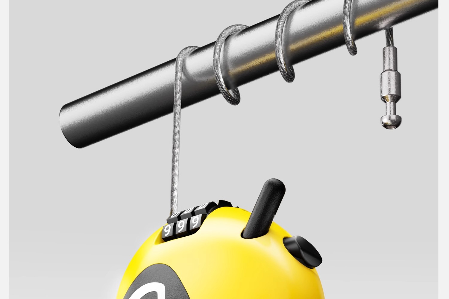 Two Little Bees Helmet Lock Bicycle Lock Electric Motorcycle Password Lock Road Bike Suitcase Anti-Theft Special