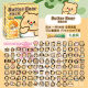 New Crayon Small New 100 Boxed Stickers Gift Pack Cartoon Cute Secondary High Color Value Stickers