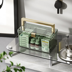 Light luxury transparent emergency medical kit Small portable multi-purpose storage box Portable medical kit medication organizer