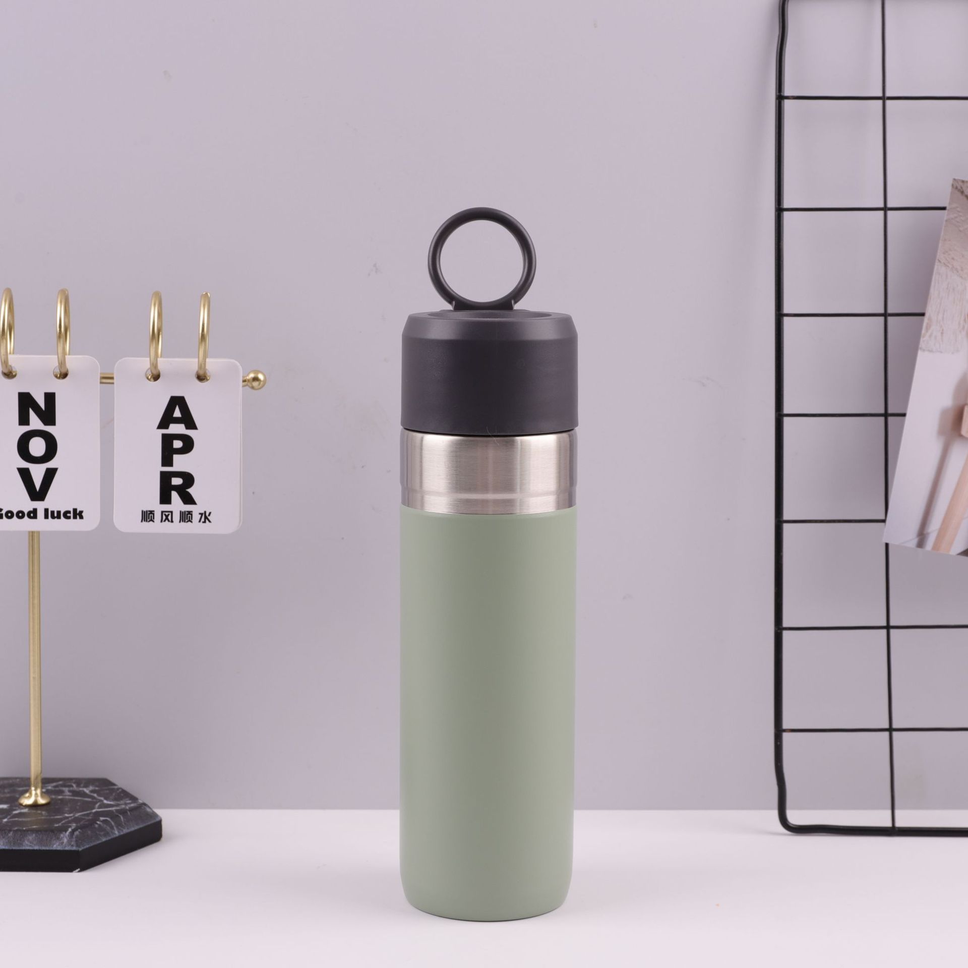 Creatividad transfronteriza 304 taza de acero inoxidable al aire libre taza de agua de montaña simple taza de agua de aislamiento portátil