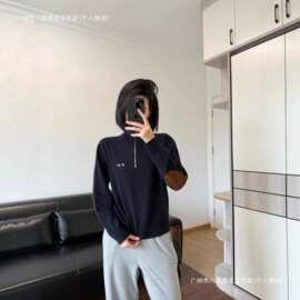正确版原标现货MU家立领长袖半拉链羊毛针织衫休闲毛衣男女同款