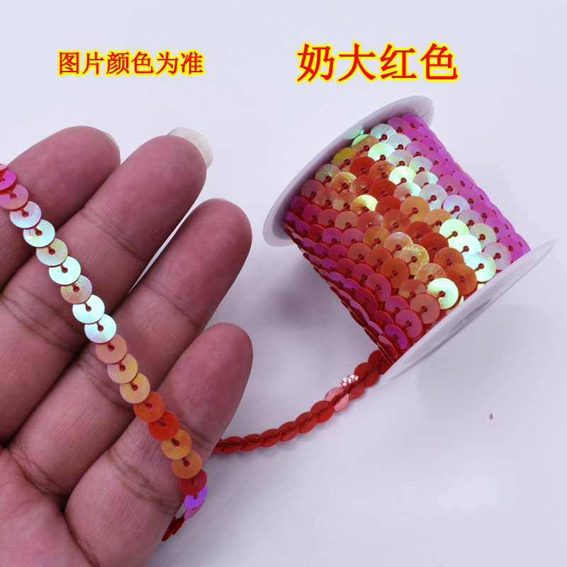 1 cuentas de escenario de encaje de metros de longitud de suministros de eje multicolor de sequinilla 4 nuevos accesorios hechos a mano