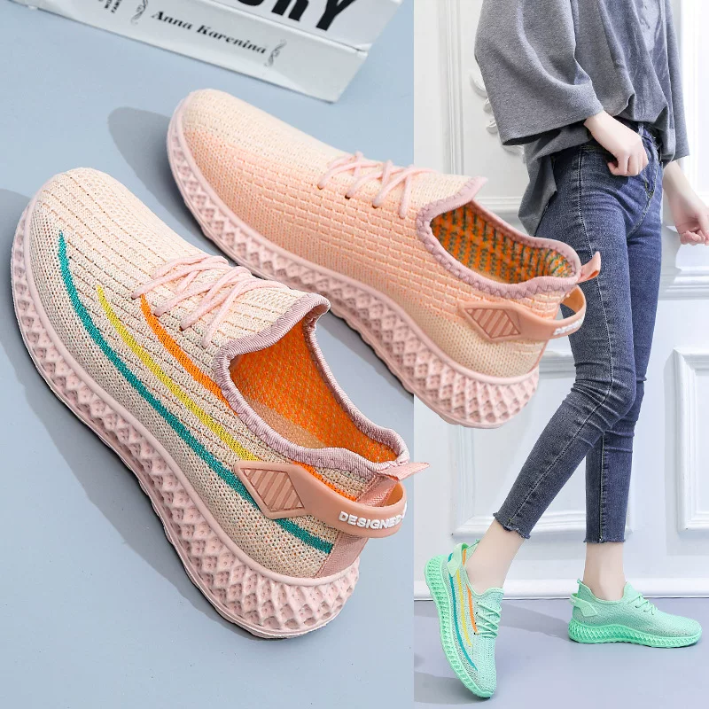 Breathable sports shoes, Korean style, non‑slip, lightweight, sizes 36–40