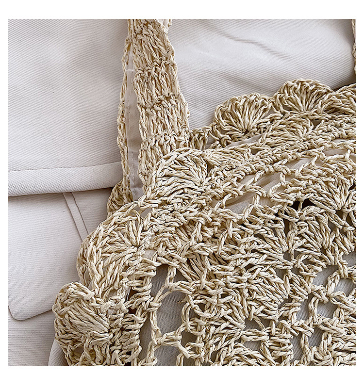 Borsa a tracolla da donna in paglia intrecciata per il mare_voghion.com