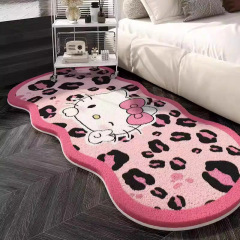 かわいいKitty猫寝室ベッドサイド汚れ防止カーペット家庭用リビングソファー滑り止め大型マットフード間マット