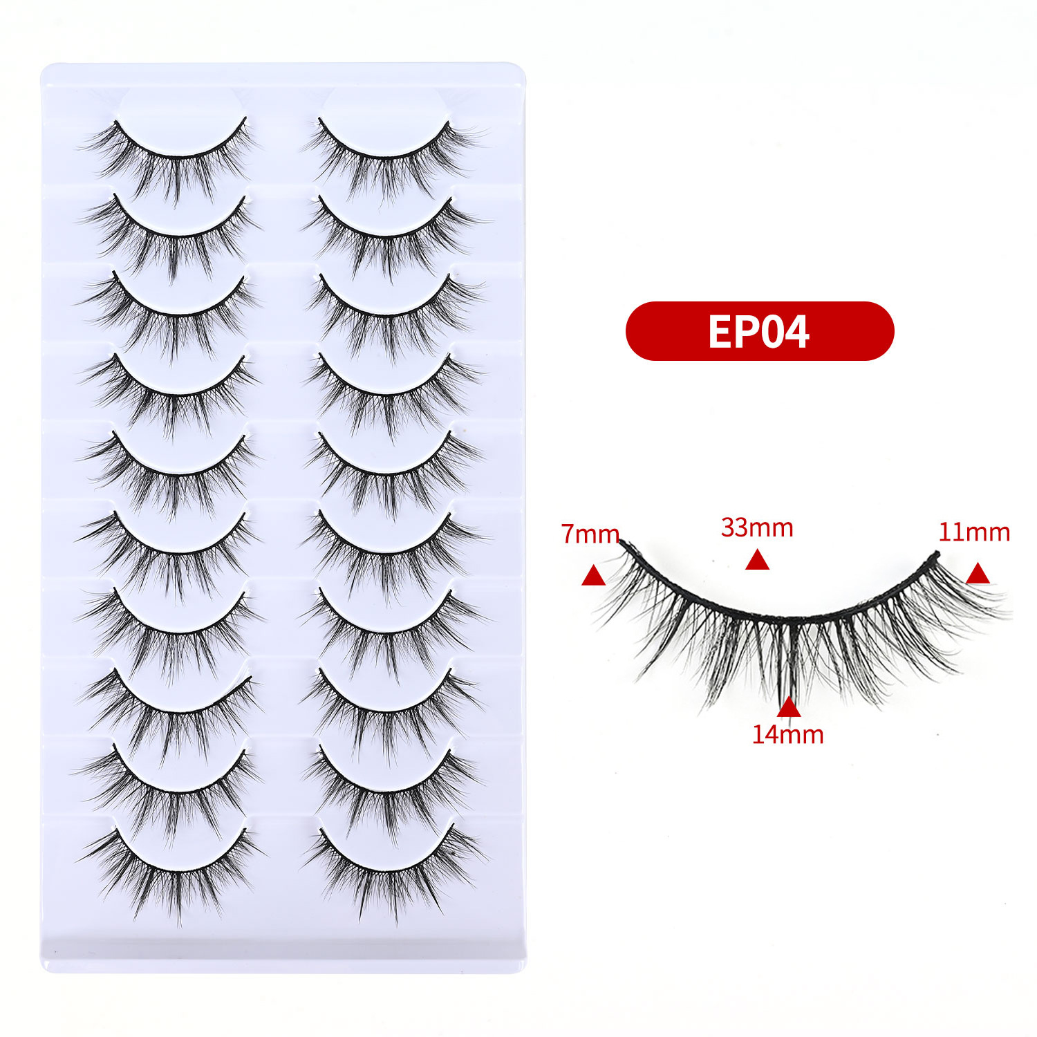 Nuevo asiático de una sola pieza de pestañas falsas, duro, natural, denso, COS, maquillaje tailandés, pequeño diablo, principiante diario