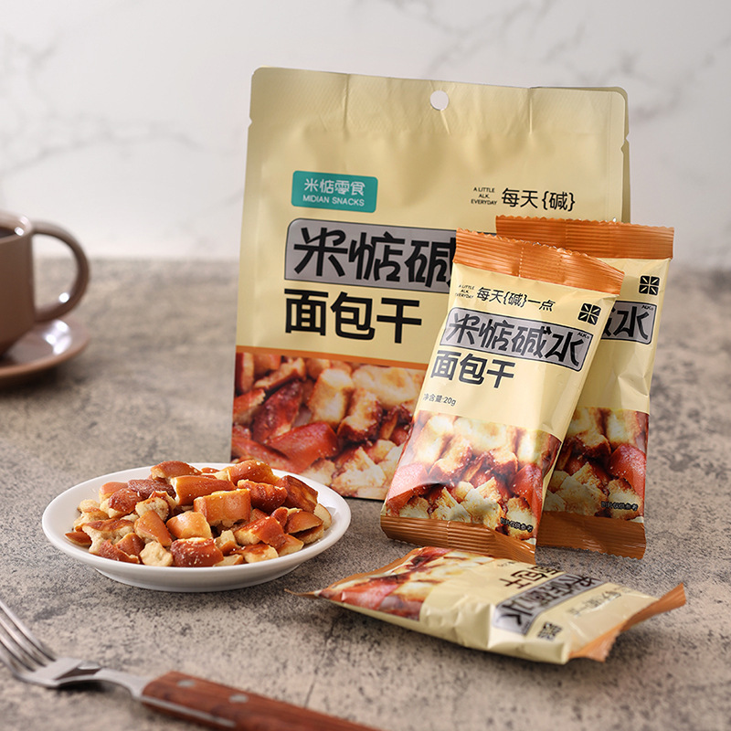 米はアルカリ水パンの乾燥海塩キャラメル味60g * 4包の麦香ショートニングスナックを心配している|undefined