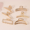 Hairgrip, big metal set, crab pin, shark, suitable for import, Korean style, simple and elegant design, wholesale