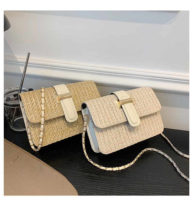 Small Straw Square Bag display picture 5