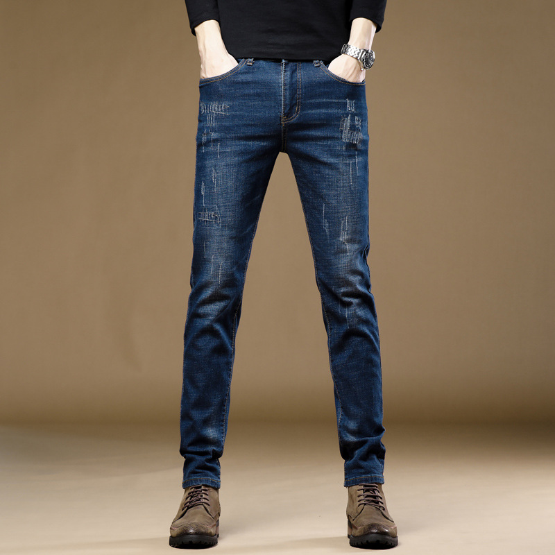 2025 New Mainly Recommended Jeans Spring Summer Slim Fit Skinny Stretch Straight Long Pants Men's Trendy Brand_mkmklike.com