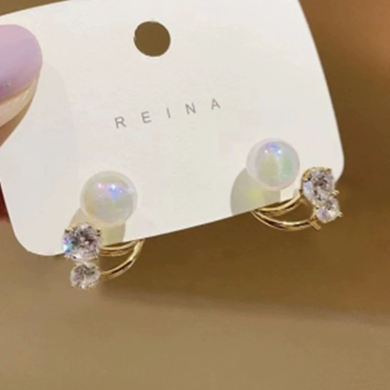 Серебряная серьга-палочка, мелкий дизайн универсальные серьги с жемчугом, серебро 925, простой и элегантный дизайн, двойное ношение
