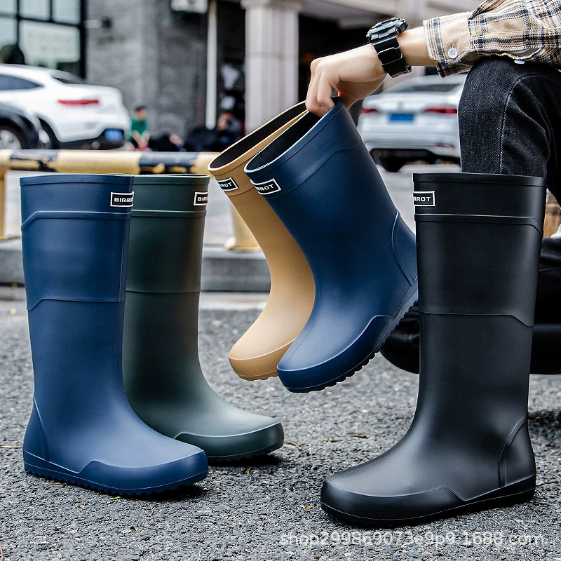 Европейский и американский стиль мужской высокий носик водонепроницаемая обувь нескользящая кухня рабочая обувь резиновая обувь на открытом воздухе рыболовная обувь