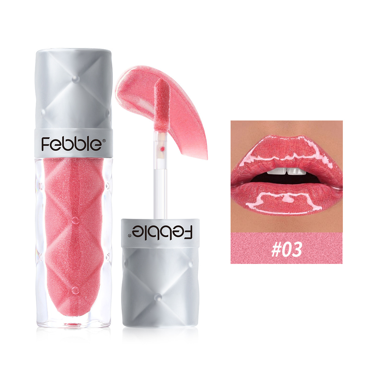 USHAS Amazon explosivo lápiz labial líquido perlado transfronterizo taza antiadherente de larga duración brillo de labios impermeable crema de esmalte de labios