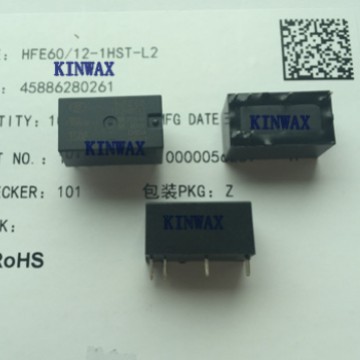 HFE60-12-1HST-L2 012VDC常开6脚双线圈8A250VAC宏发磁保持继电器