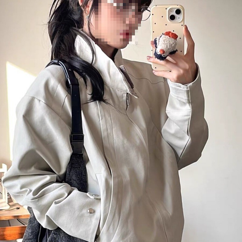 美式春秋哈灵顿夹克短款飞行员立领棒球服机车外套潮牌|undefined