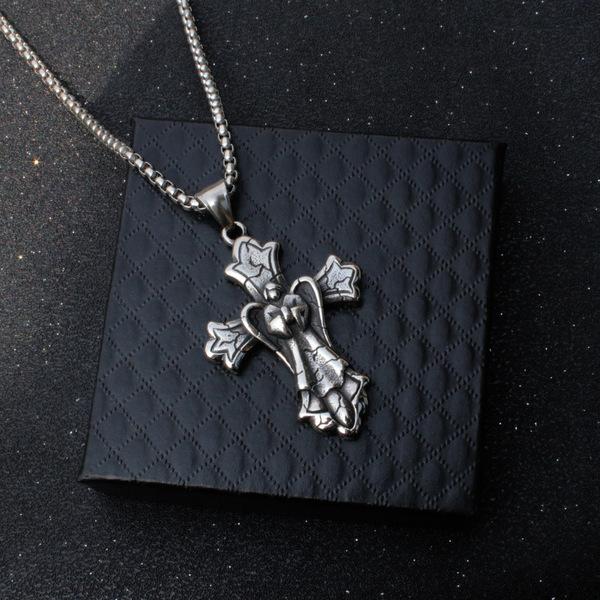 men's retro necklace stainless steel