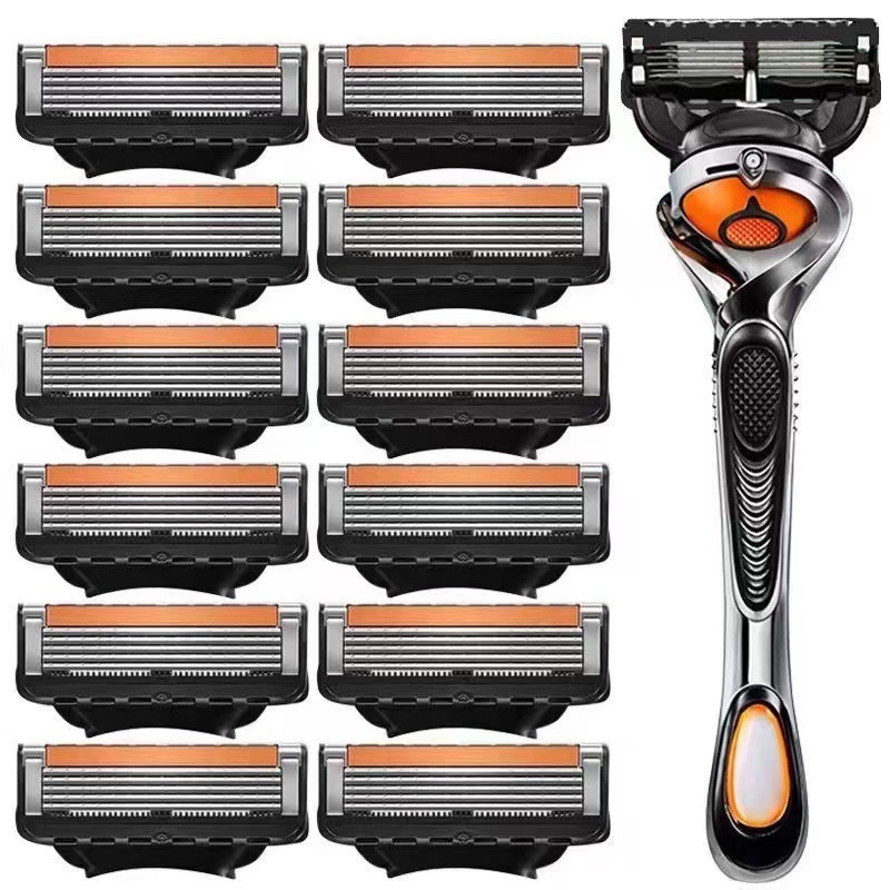 Five-Layer Men's Manual Razor with Hidden Blade, Universal Shaving Razor, 2025 New Model with Multi-Layer Stainless Steel Blades