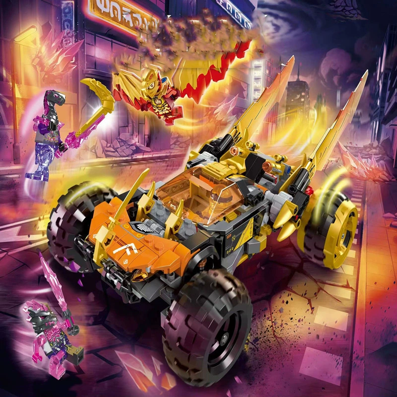 Строительный блок Phantom Ninja, автомобиль Thunder Leading Car 71699 Binglong Dragon, обзор наземных боевых машин, подводная награда, номер