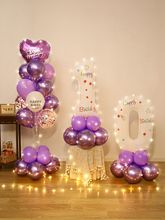 男女孩儿童10周岁生日数字气球发光地飘立柱装饰氛围场景布置背景