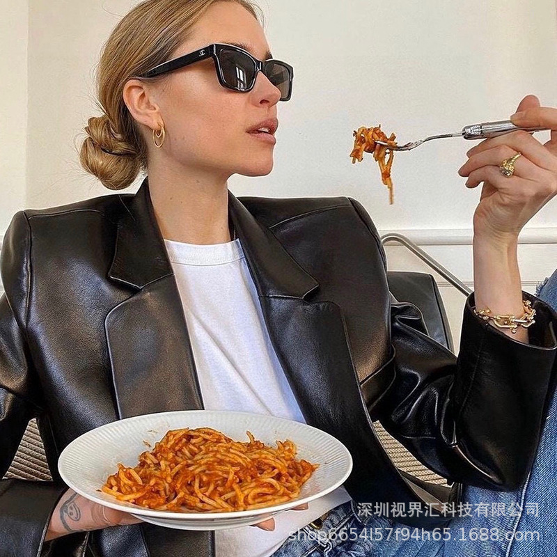 高版本小红书同款欧美墨镜女方形防紫外线时尚板材太阳眼镜5417|undefined