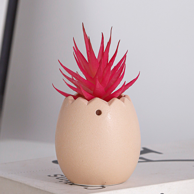 Cerámica nórdica flores secas vasijas de cerámica hogar mesa de comedor sala de estar cerámica rugosa conejo decoración floral estilo pastoral