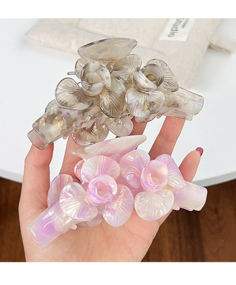 Acetic acid sheets Material Sweet Women's Flower Acetic Acid Sheets Flowers Hair Claws