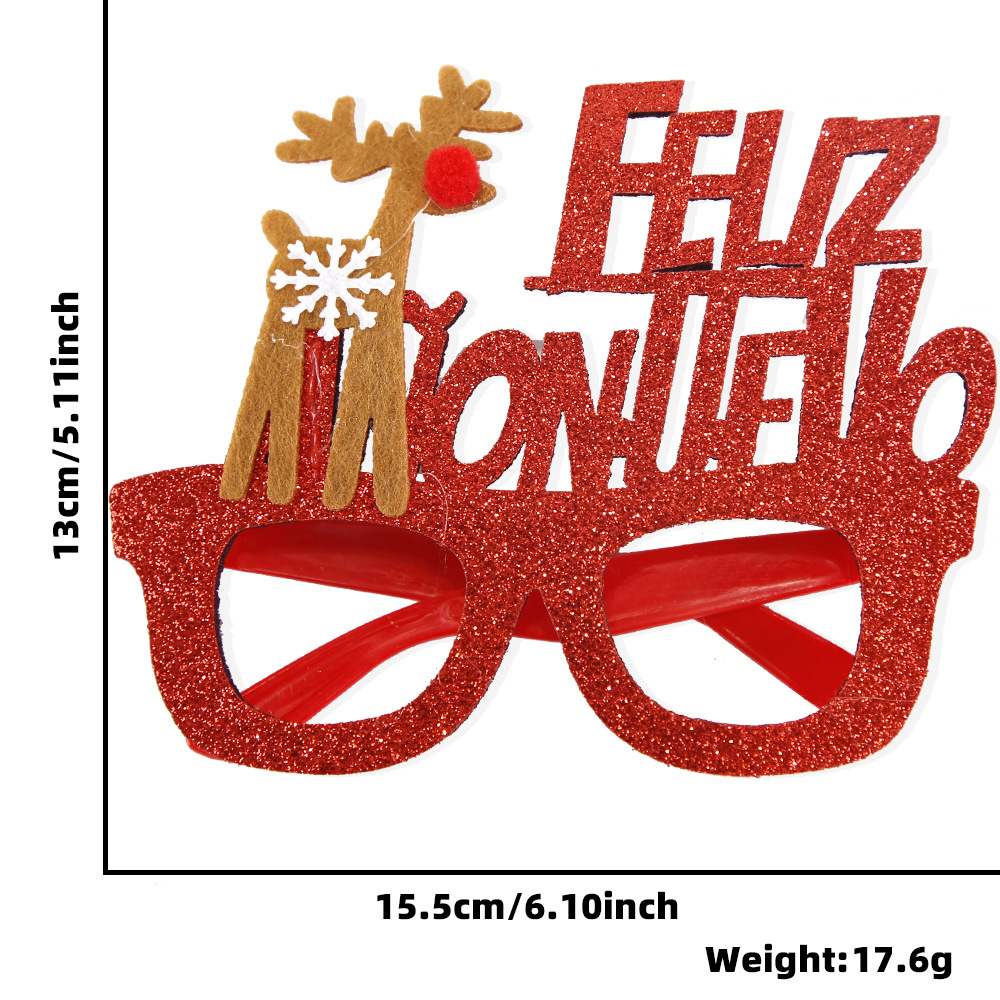 Nuevo español gafas de Navidad diadema ambiente de vacaciones accesorios de Navidad decoración ELK gafas marco diadema