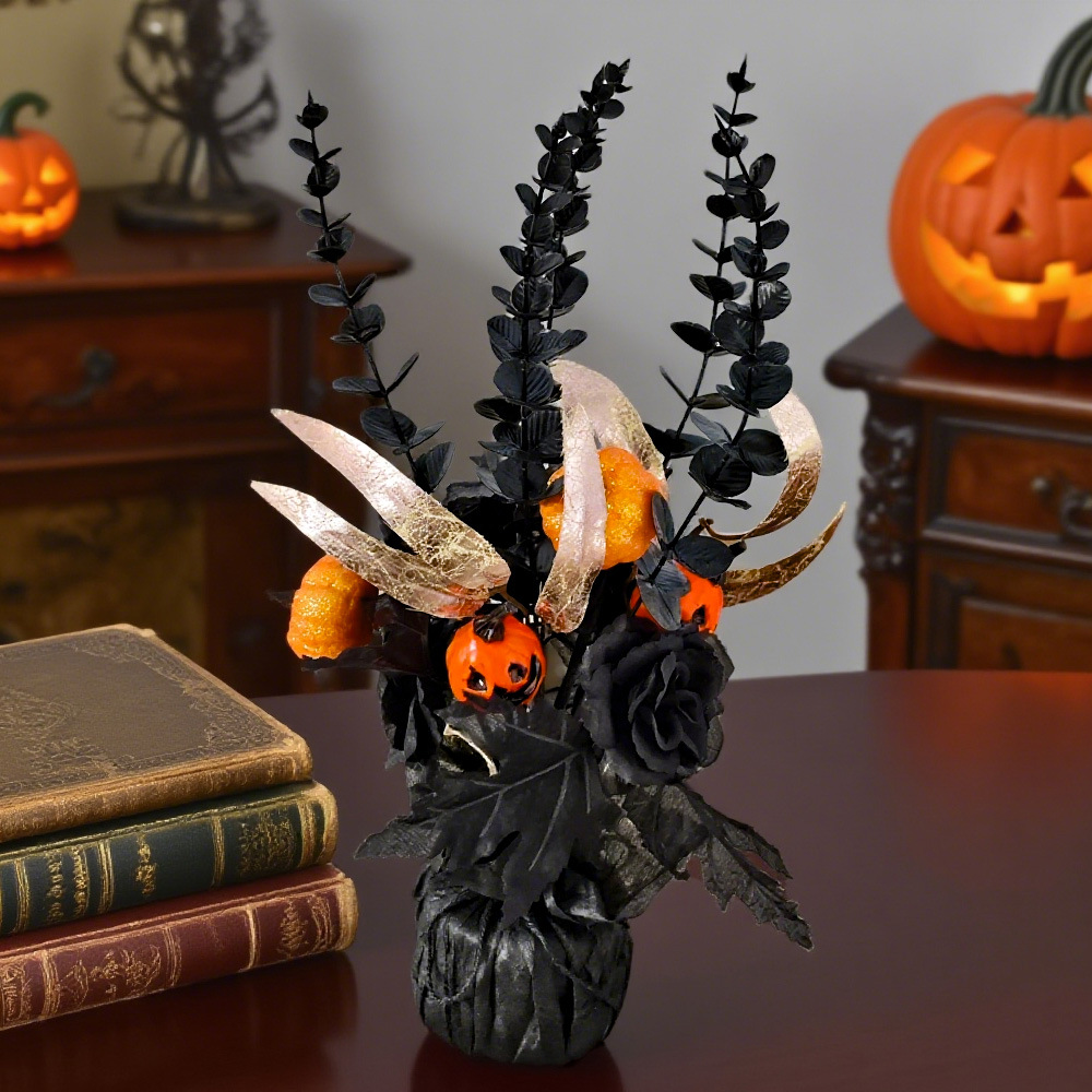 Halloween árbol de decoración negro de eugalio simulación calabaza horrores esqueleto decoración adornos fiesta en el hogar